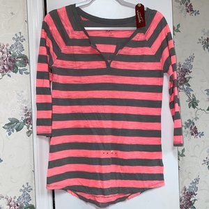 Striped Half Sleeve Tee